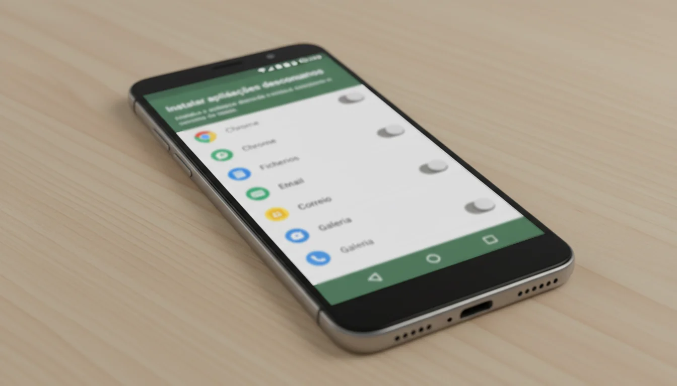 Tela de configurações do Android mostrando permissões de instalação de aplicativos